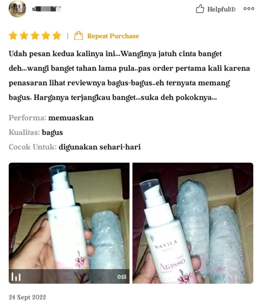 Testimoni Minyak Telon Navila Arasso Aroma Juara