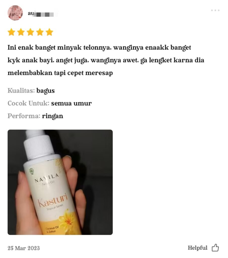 Testimoni 3 Minyak Telon Navila Kasturi