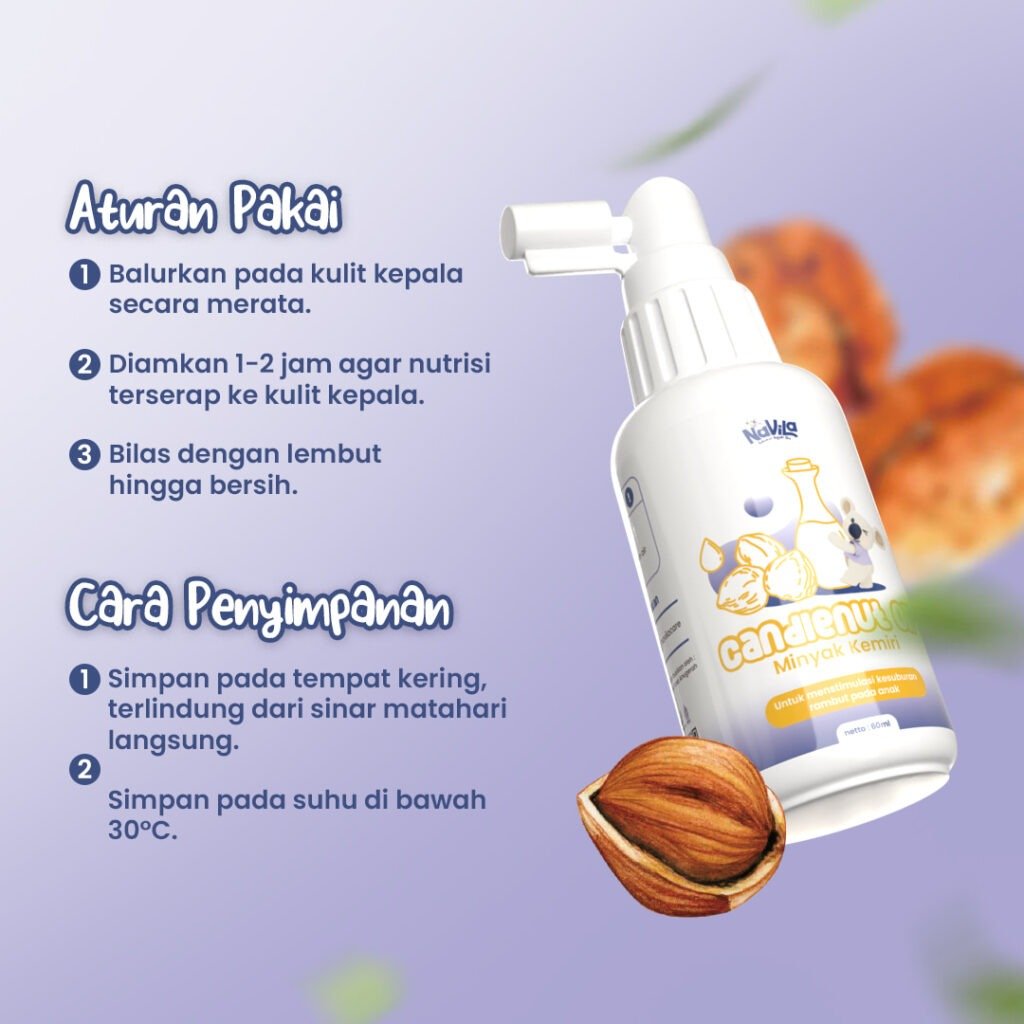 Aturan Pakai & Penyimpanan Candlenut Oil Navila